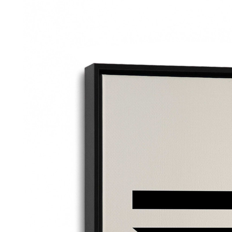 Motif tribal moderne I, reproduction sur toile dans un cadre, H 18,75 po x l 12,75 po, Noir satiné