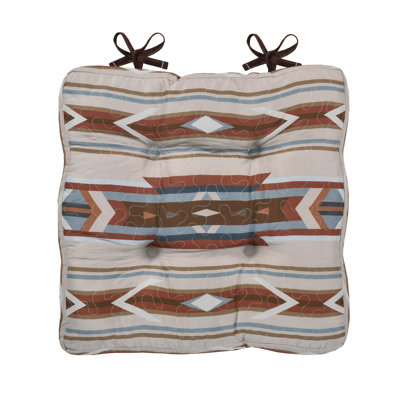 Modern Mesa Southwestern Boho Geometric Pattern 18” x 18” 1-Piece Comfortable Chair Seat Cushion