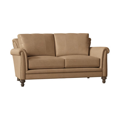 Richardson 65.5"" Genuine Leather Rolled Arm Loveseat -  Bradington-Young, 866-75-922000-84-TU-CO-#9FN