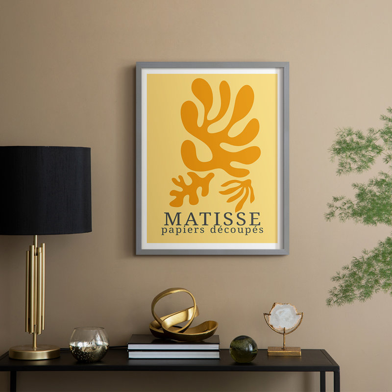 Matisse CECLV III, reproduction d'art encadrée - bois massif, Gris, H 30 po x l 24 po