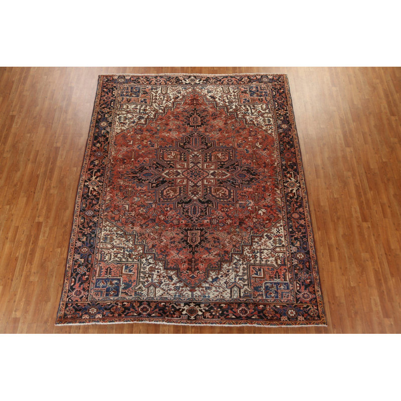 Tapis géométrique en laine Heriz