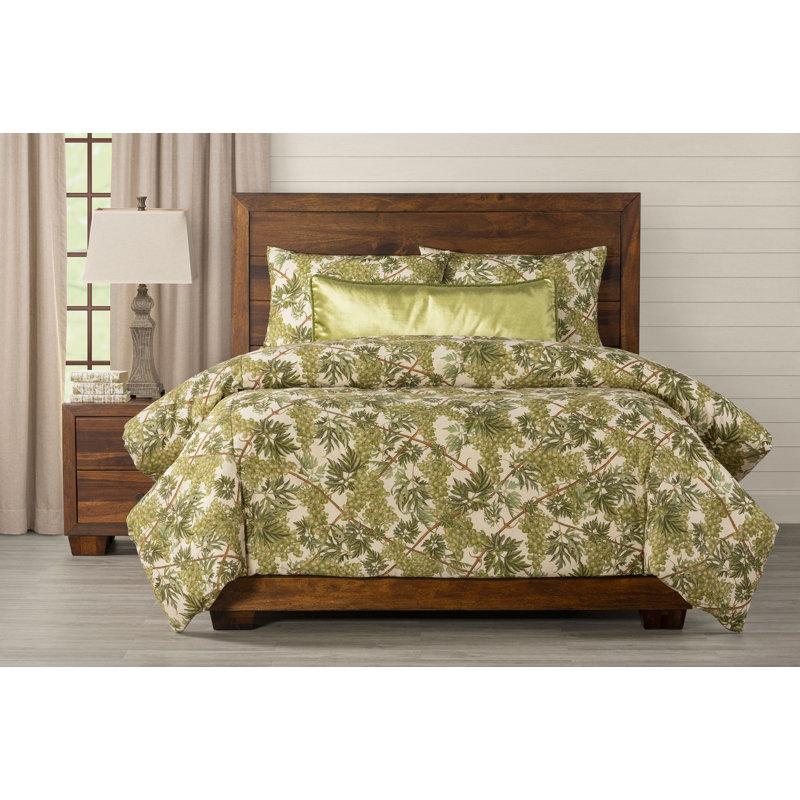 Grapevine Print Duvet Cover & Insert Set, California King Duvet Cover + 2 Shams + 1 Pillow