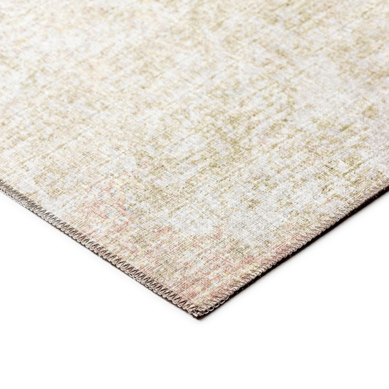 Beige Flat Woven Chenille 5' x 7'6" Area Rug