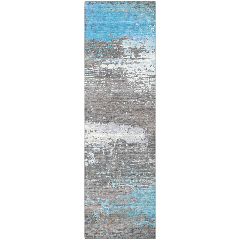 Premium Machine Washable Otte AMF1777 Modern Rug, Runner 2'3" x 7'6"