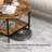 Krystaline 31.5" Coffee Table, 2-Tier Open Storage, Round Coffee Table-1336551738