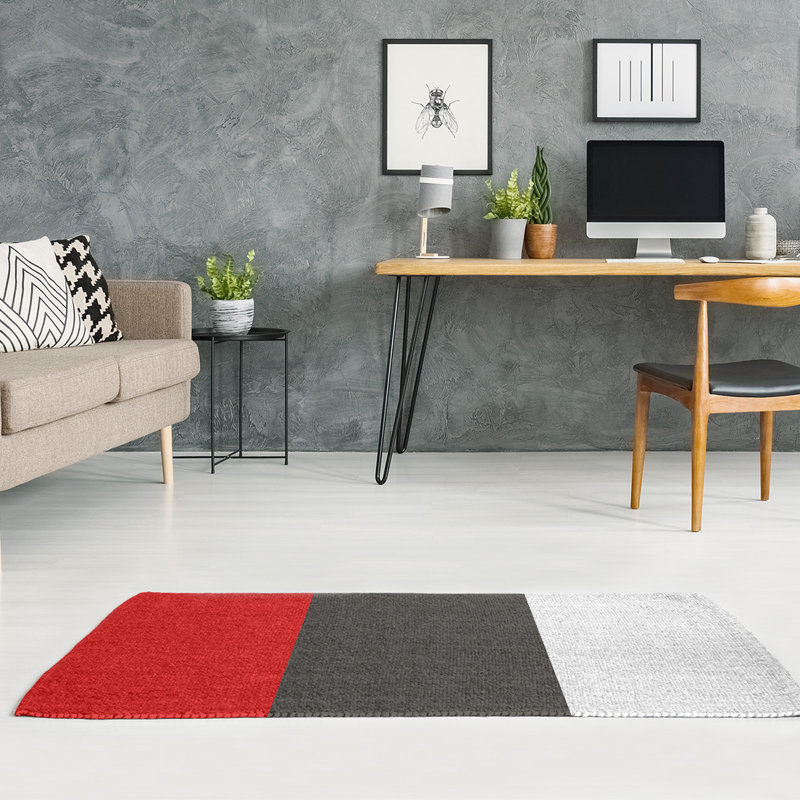 Tapis en poly à rayures de football tampa bay, Rectangle 5 pi x 7 pi