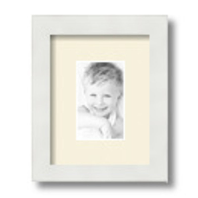 Matte Picture Frame with Mat, Ivory