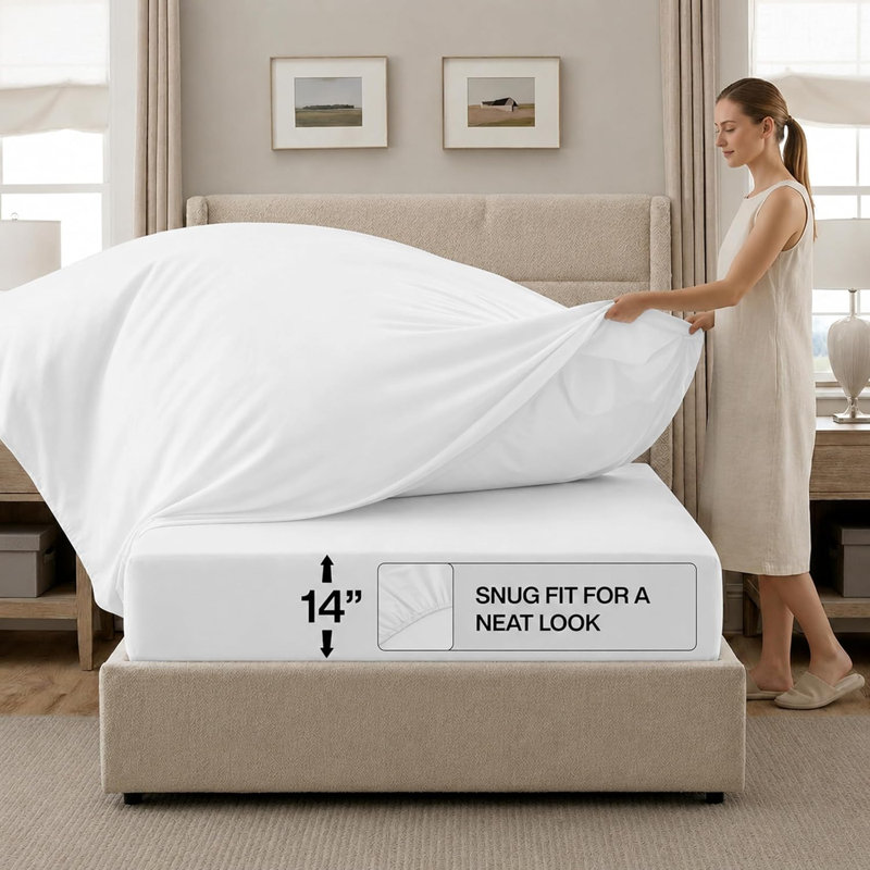 Utopia Bedding 7 Pc Pintuck King Comforter Set, 102 x 90 Inches, White, White, King