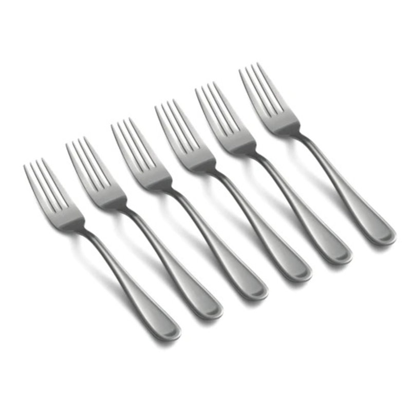 Fourchettes à salade en satin Cambridge Malibu, ensemble de 6