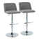Swivel Upholstered Adjustable Height Counter Stool with Metal Frame