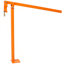 Extracteur de poteau en T 36 po Extracteur de poteau de clôture robuste avec chaîne de levage de 47 po et plaque d'extraction en T, couleur orange