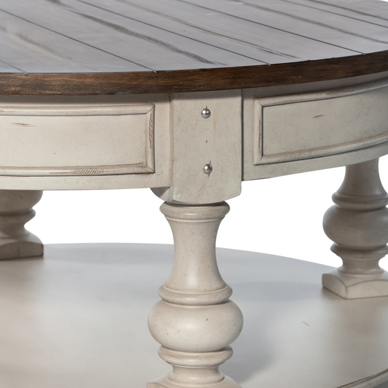 Table basse ronde avec rangement Hexham