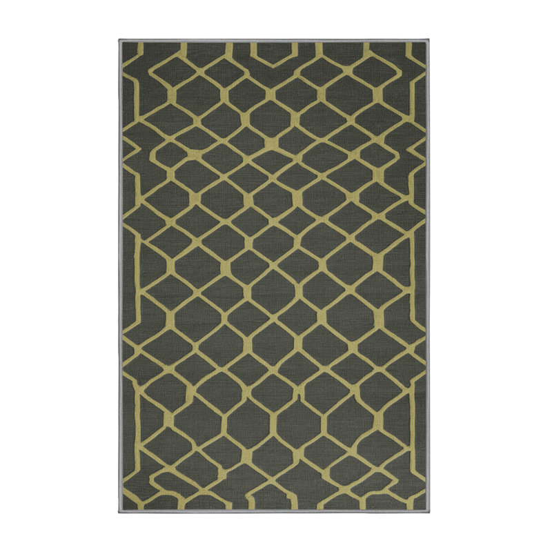 Machine Washable Trellis Brown Area Rug, Runner 2' x 5'