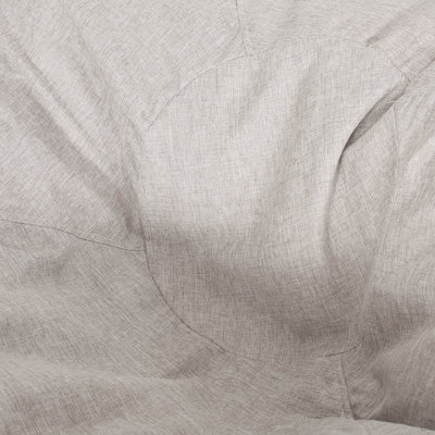 Fauteuil à billes arrondi en tissu et similicuir 5 pieds bicolore