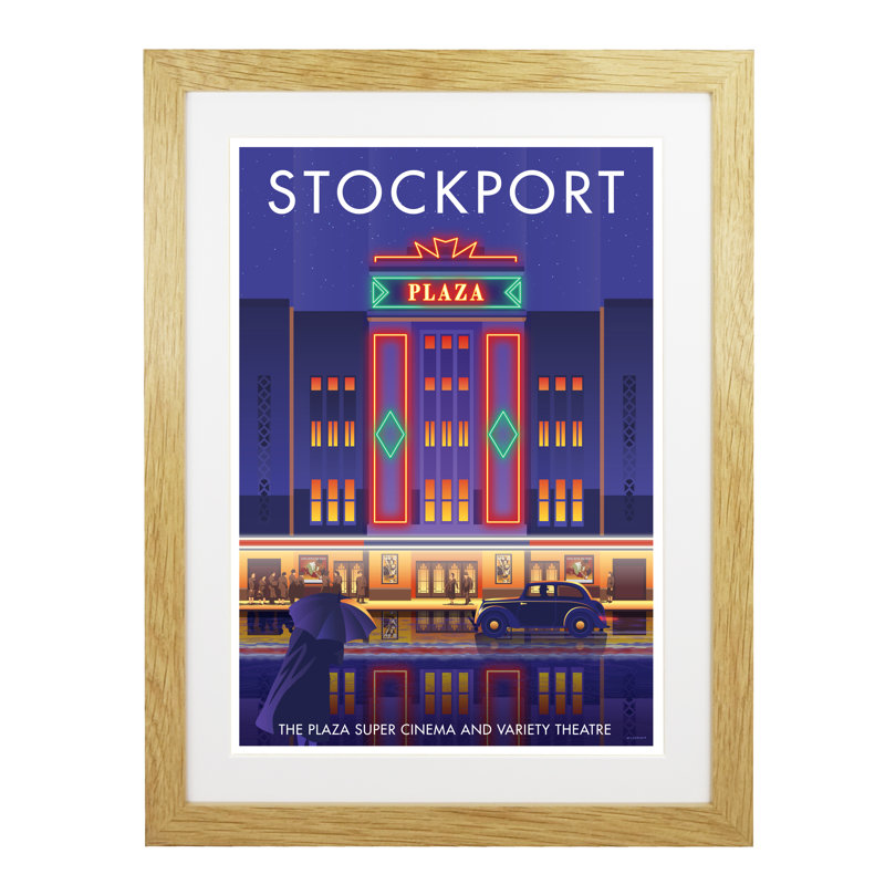 Stockport Plaza by Stephen Millership - Print, Oak, 43.5cm H x 33.5cm W x 2.2cm D
