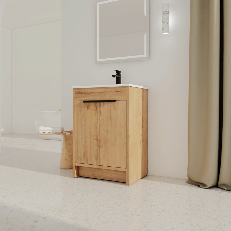 Kadden 24'' Single Bathroom Vanity with Ceramic Top