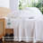 Luxclub 4 PC Full Size White Sheet Set, 100% Organic Bamboo Viscose, Deep Pockets Up To 16", Soft & Breathable Hotel Luxury Bedding Sheets-119874808-119874807