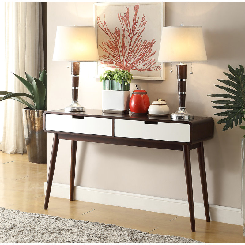De bureau avec tiroirs blanc et blanc - Élégant et pratique meuble télé de bienvenue avec design moderne pour rangement multimédia