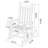 Durable Weather-resistant Rocking Chair Set With Stylish Side Table, 3-piece In White