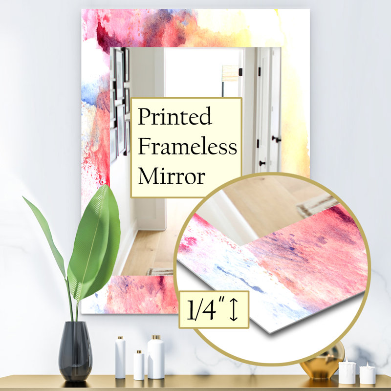 Miroir mural abstract, H 24 po x l 32 po