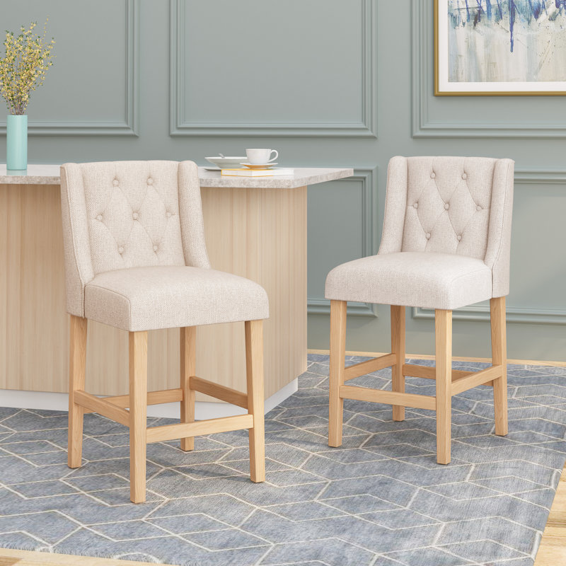 Gertz Eline Stool, Beige, Counter Stool (27" Seat Height)