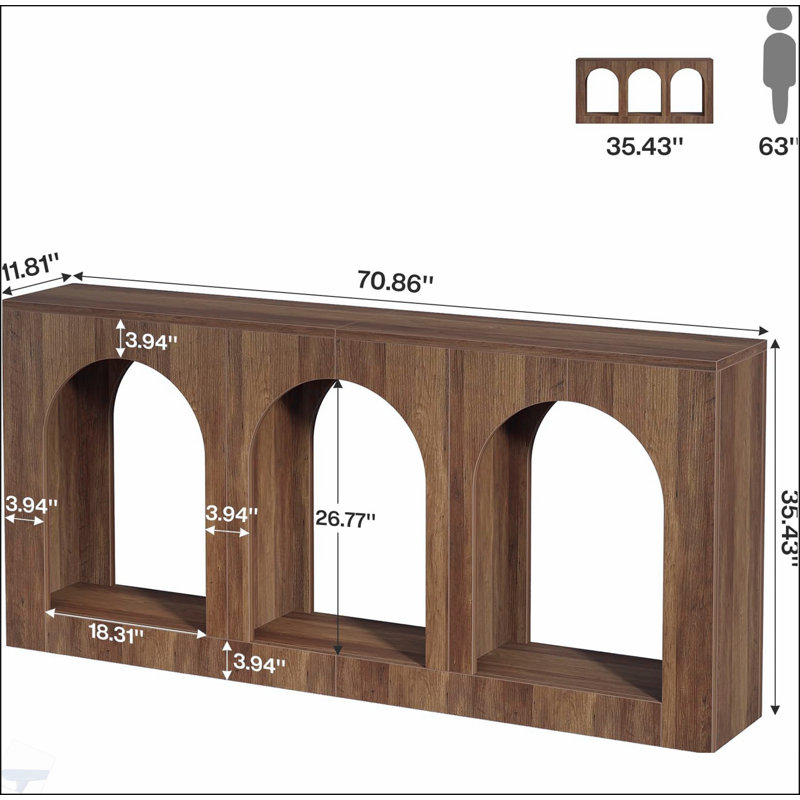 Console arquée de conception classique, parfaite pour ajouter de l'élégance et du rangement à n'importe quel couloir ou salon.