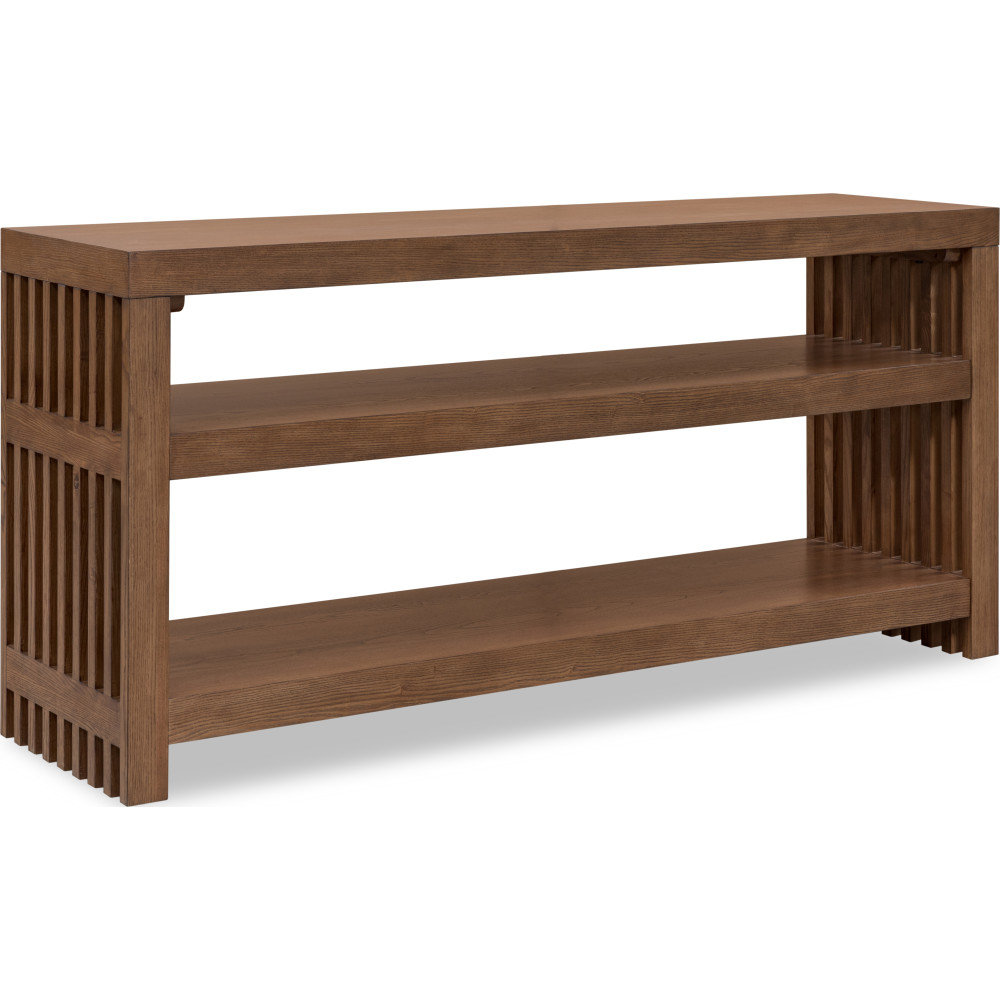 Finnian 64" Console Table, Dark Brown Wood