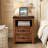 Gracie Oaks 18" Nightstand with Charging Station | Modern Bedside Table with Drawers & Open Shelf-1386146295-1384507551