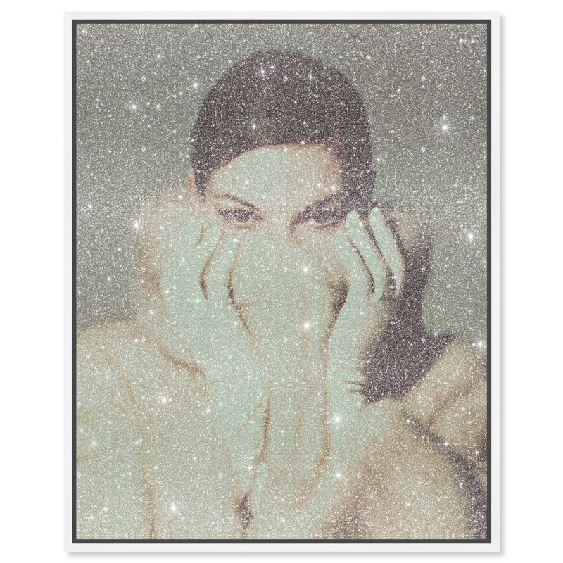 Hidden Expression Print by Oliver Gal, 25"H x 21"W, White Floater Frame