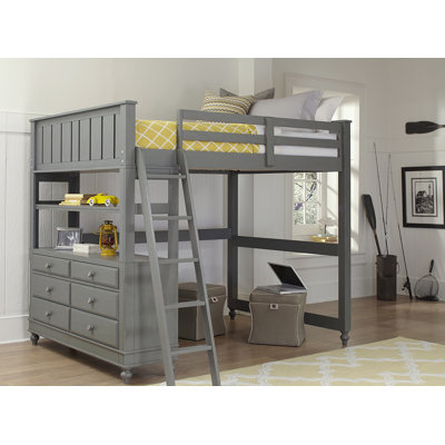 Lit mezzanine double Adriel pour bébés et enfants