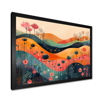 «Gianella Pastel Colors of Desert Blossom Landscape II», art mural botanique abstrait