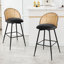 369° Swivel Upholstered Rattan Counter Height Bar Stool-1217763740-1217763810-1217763814