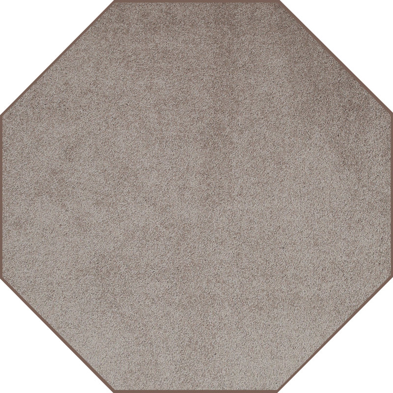Ebern Designs Solid Color Octagon Shape Area Rugs Beige Octagon | Wayfair
