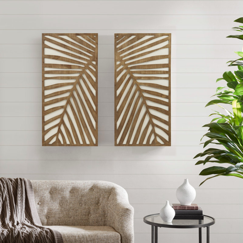 Décoration murale bicolore 2 pièces