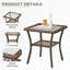 2-Tier Wicker Square Patio Table