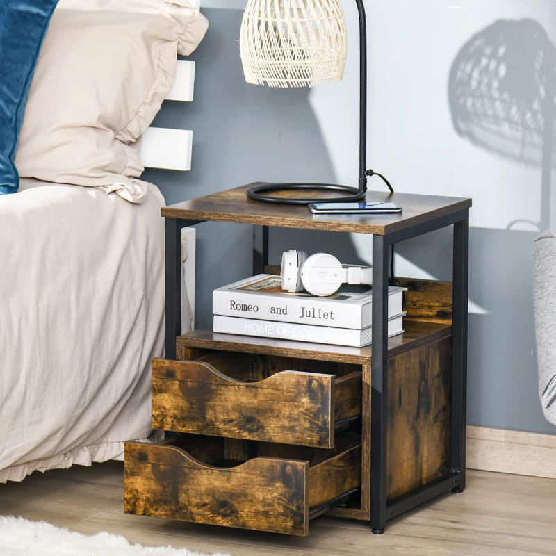 Bunnlevel 40cm W Steel Bedside Table
