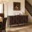 62" Solid Wood Sideboard With Hand-Carved Door Panel, Walnut Brown