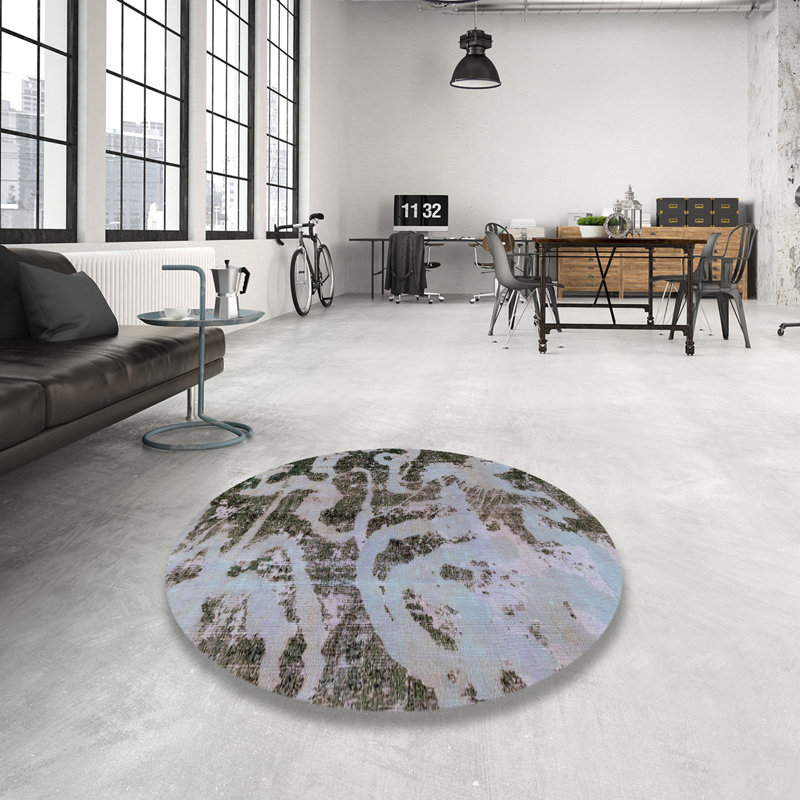 Abstract Indoor Rug, Round 8'