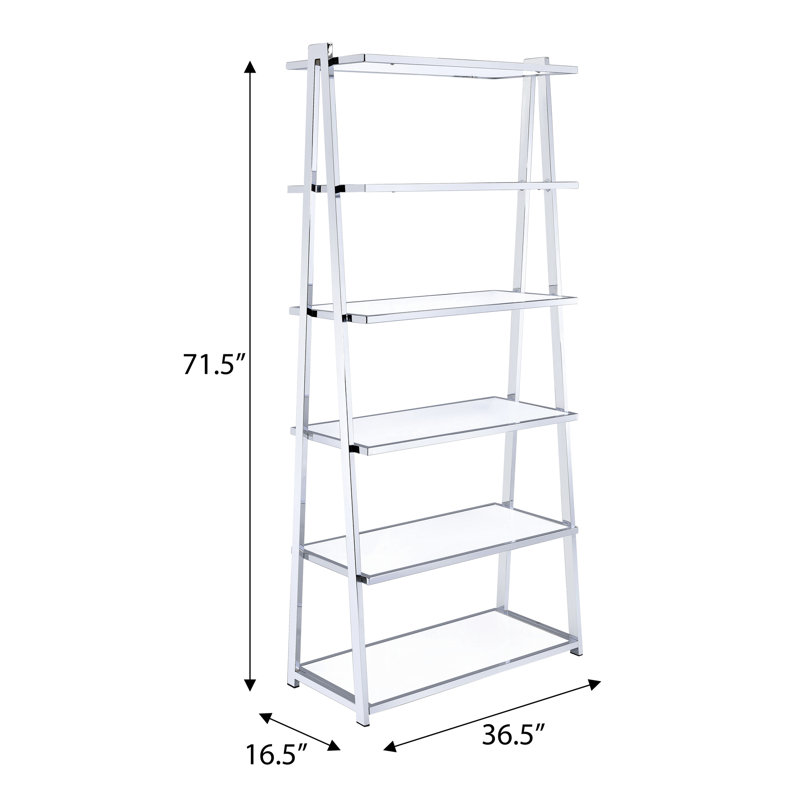 Modern 6-shelf Bookshelf In White And - Stylish Storage Choice Versatile Home Decor