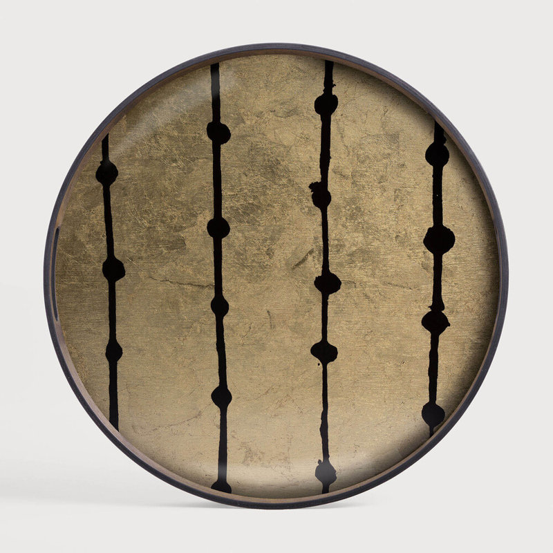 Gilded Layers Decorative Tray, Brown