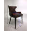 Fauteuil demi-tonneau capitonné à dossier capitonné