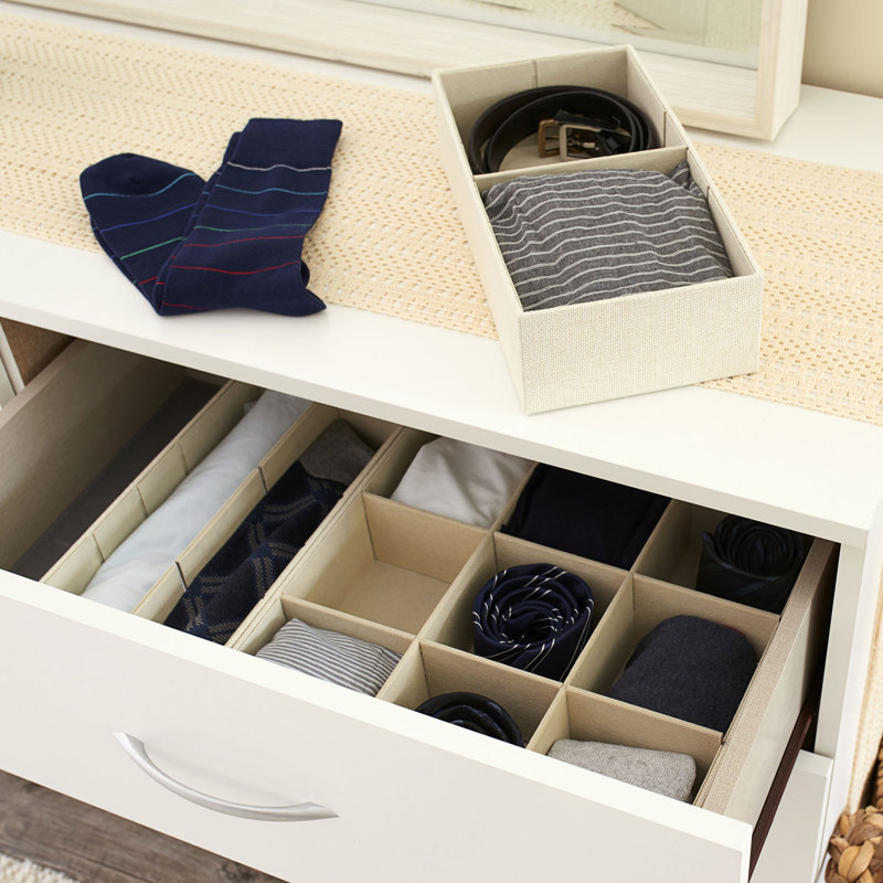 Ensemble de rangement Kinney H 3 po x l 12,6 po x P 12,6 po, Crème
