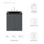Meuble-lavabo mural 24 po Bryn par Modway-462635600-462635603