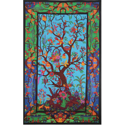 Tapisserie arbre de vie en coton 3d