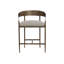 Upholstered Stool with Metal Frame