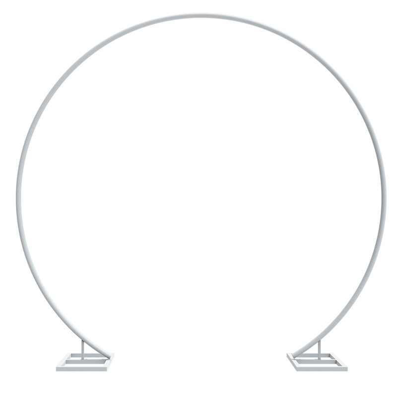 Bevis Metal Arbour in White, 240cm H x 200cm W x  45cm D