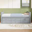 Lit de jour pleine grandeur avec lit gigogne simple et tiroirs, pleine grandeur, gris-951826387