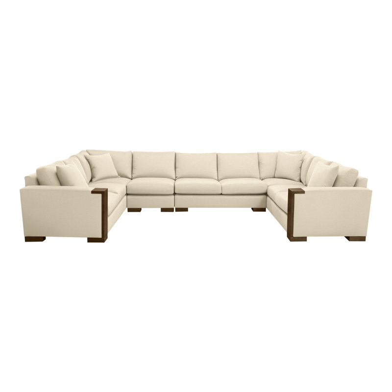 Michael Weiss 4-Piece Abingdon Sectional, Kimoni Natural, Havana
