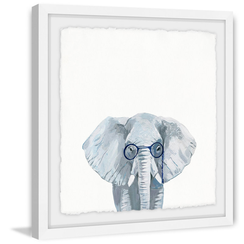 «Genius Elephant», reproduction d'art encadrée sur papier, H 12 po x l 12 po x P 1,5 po