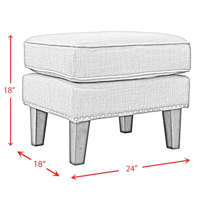 Lark Manor Aleli Upholstered Ottoman & Reviews | Wayfair